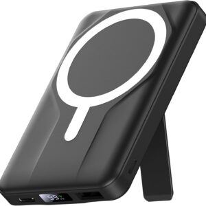 Azmuth Wireless Portable Charger with Stand, Slim 10000mAh Magnetic Power Bank for Magsafe, 22.5W Fast Charging Battery Pack Compatible with iPhone 17/16/15/14/13/12 Series